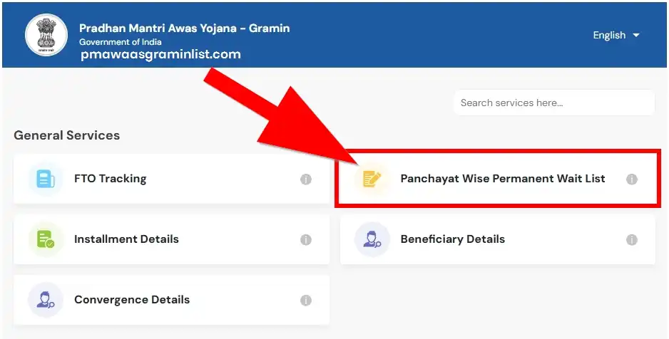PM Awas Gramin Panchayat Wise Permanent Wait List 2025